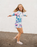 Girls Pink & Blue Tie Dye Leisure Set