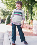 Gray Stripe Sweater