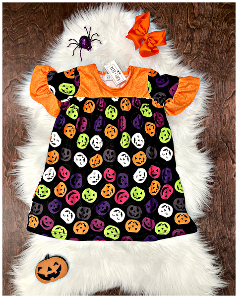 Short Sleeve Pumpkin Dress