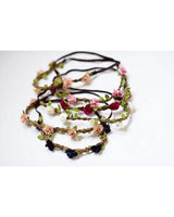 Braided Leather Floral Headband
