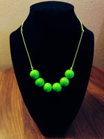 Lime Green 6 bead necklace