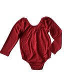 Red Fleece Lined Leotard