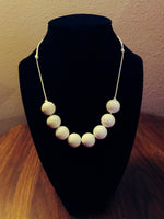 White 8 bead necklace