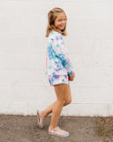 Girls Pink & Blue Tie Dye Leisure Set