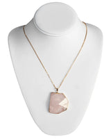 Pink Pyramid Stone Necklace