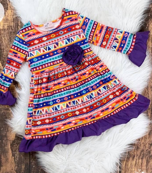 Purple Aztec Dress