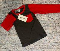 Red & Grey Raglan Shirt