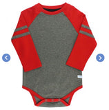Gray & Red Onesie