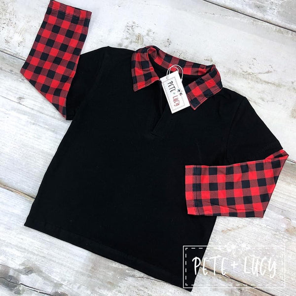 Red Buffalo Plaid Polo Shirt