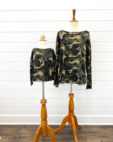 Camo Long Sleeve Top